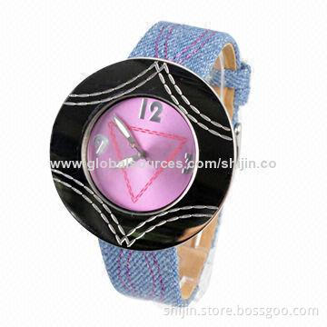 Women watches with cloth band, fashionable, environmental, OEM